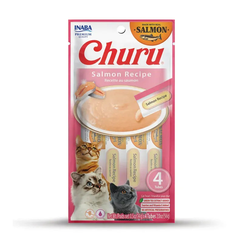Inaba Churu Puree Salmon Cat Treats 56g x 6 Pack