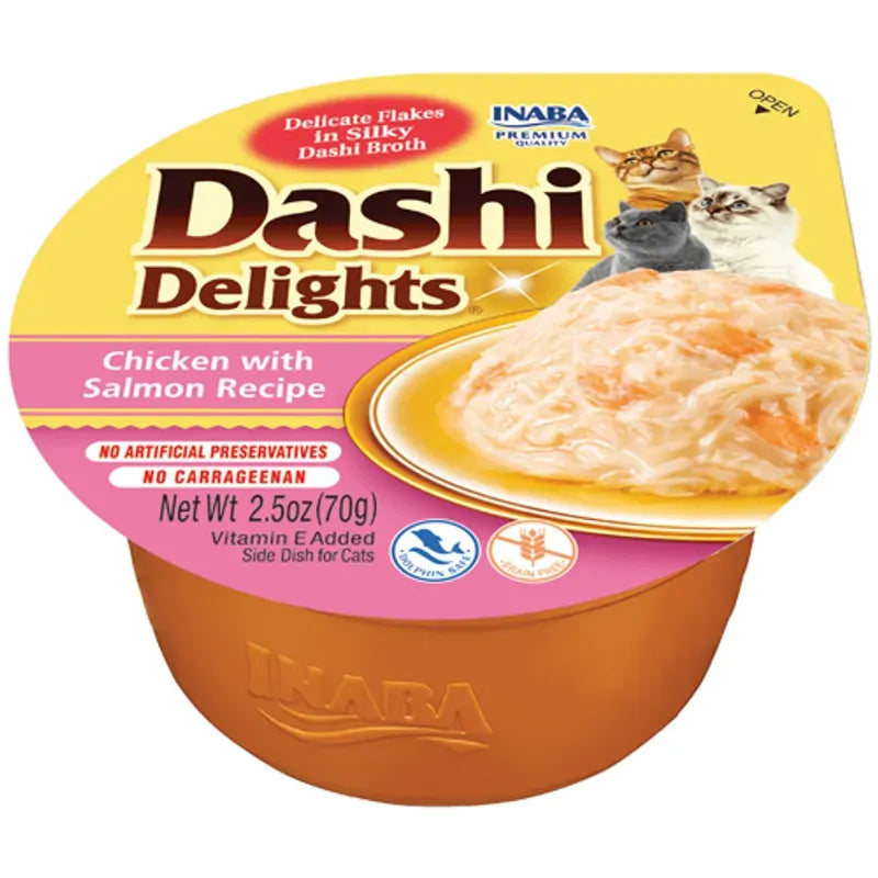 Inaba Dashi Delights Cup Chicken Salmon 70G 6Pk(Om6)