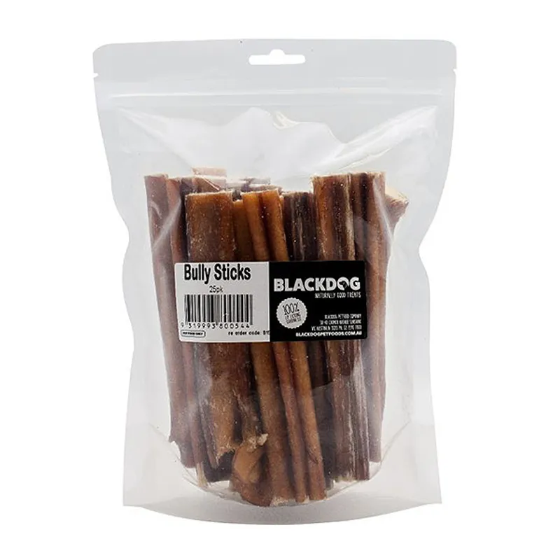 Black Dog Bully Sticks 25Pk (Om25)