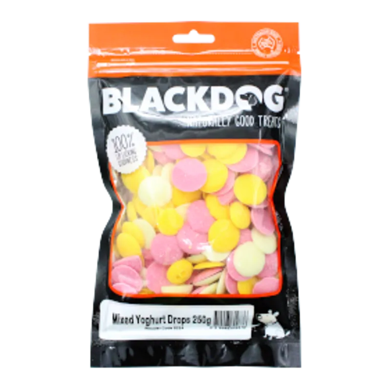 Black Dog Mixed Yoghurt Drops 250G