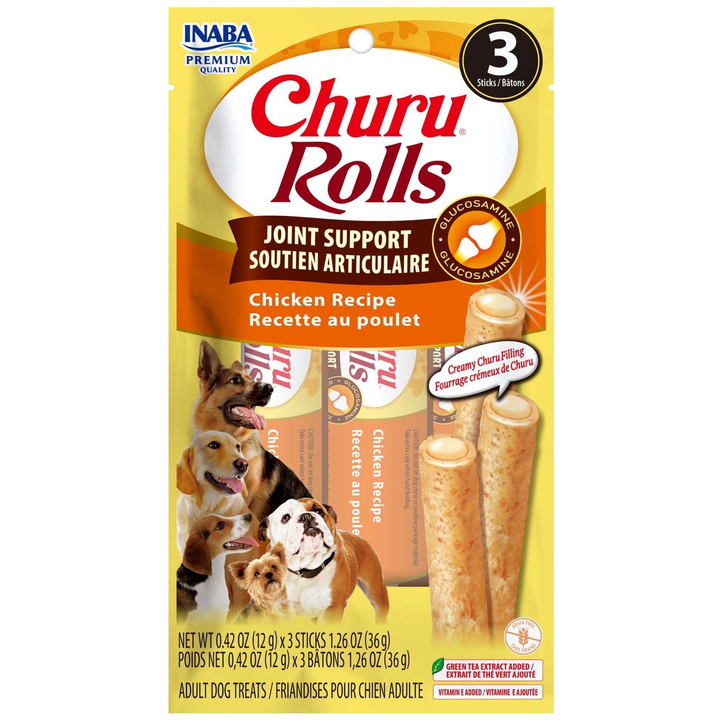 Inaba Dog Churu Rolls Joint Support Chicken 30G (Om6)