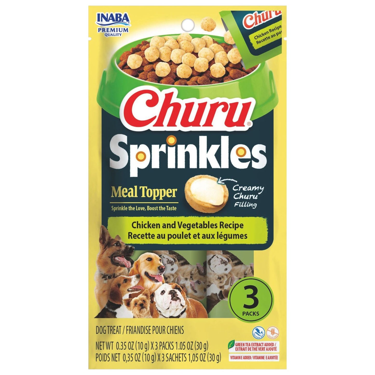 Inaba Dog Churu Sprinkles Chicken With Vegetables 30G (