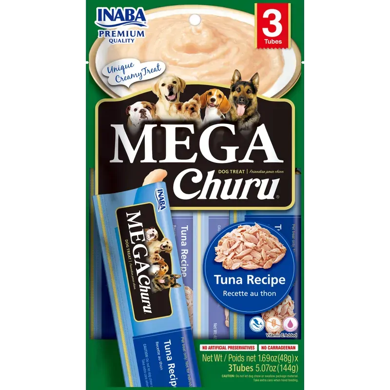 Inaba Dog Mega Churu Puree Tuna 144G 6Pk(Om6)