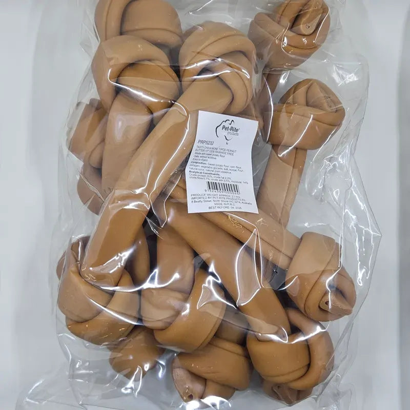 Petrite Tasty Chew Bone 10Pce Peanut Butter 10"