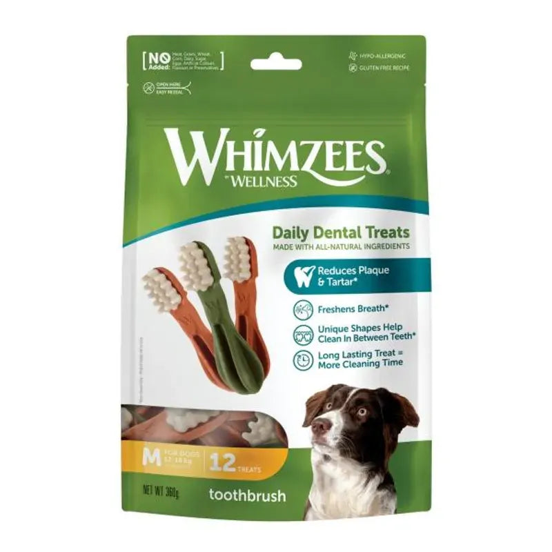 Whimzees Toothbrush Star M Value Bag (12 Pack)