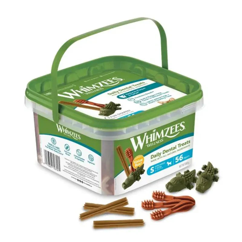Whimzees Toothbrush Variety Value Box Small 56 Pack