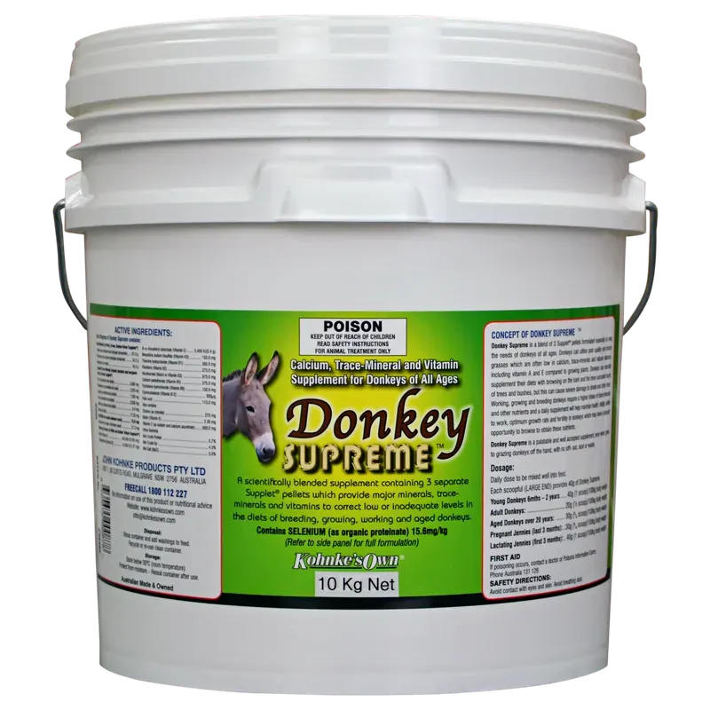 Kohnke's Own Donkey Supreme Supplement 10kg Bucket