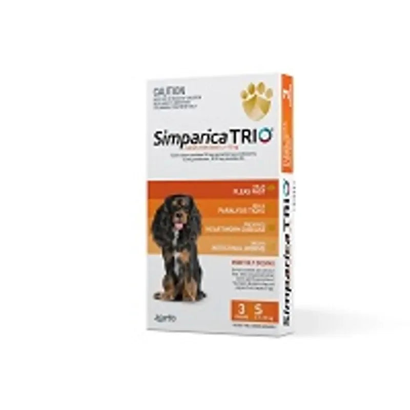 Simparica Trio Chewables for Dogs 5.1 to 10kg Orange 3 Pack