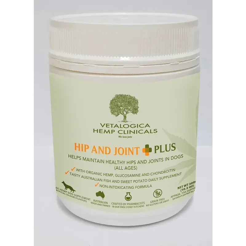 Vetalogica Hemp Clinicals Hip & Joint Plus Dog Supp 300G