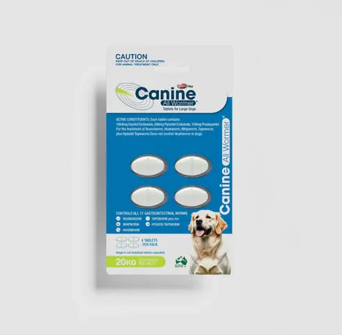 Value Plus Canine All Wormer 20Kg 4 Tabs
