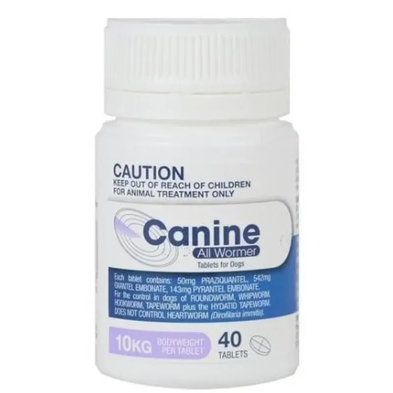 Value Plus Canine All Wormer 10kg Tablets 40 Pack