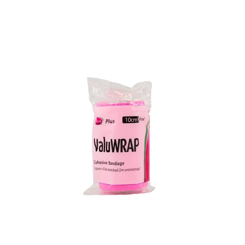 Valuwrap Cohesive Bandage 10Cm Pink