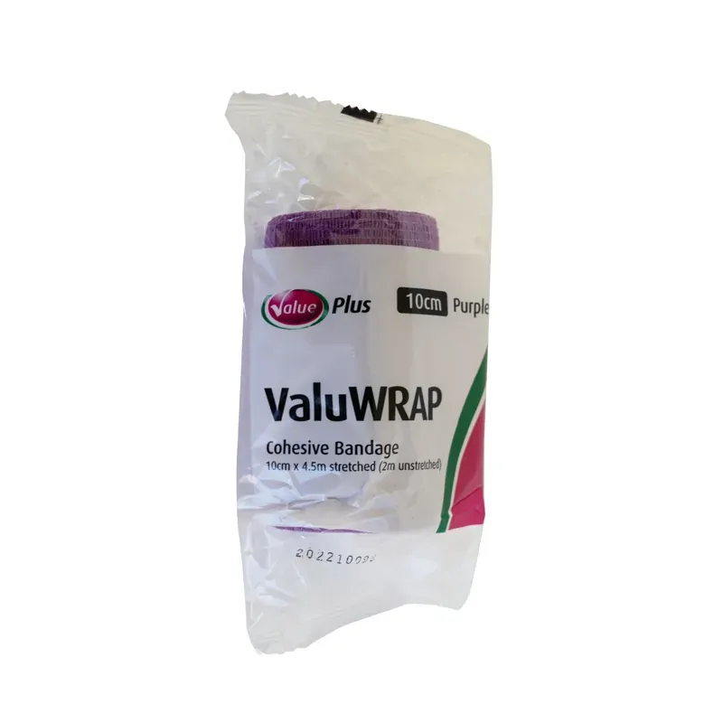ValuWrap Cohesive Bandage 10cm x 4.5m Purple