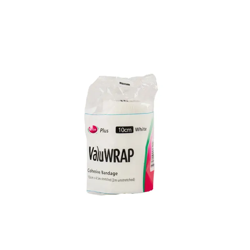 Valuwrap Cohesive Bandage 10Cm White