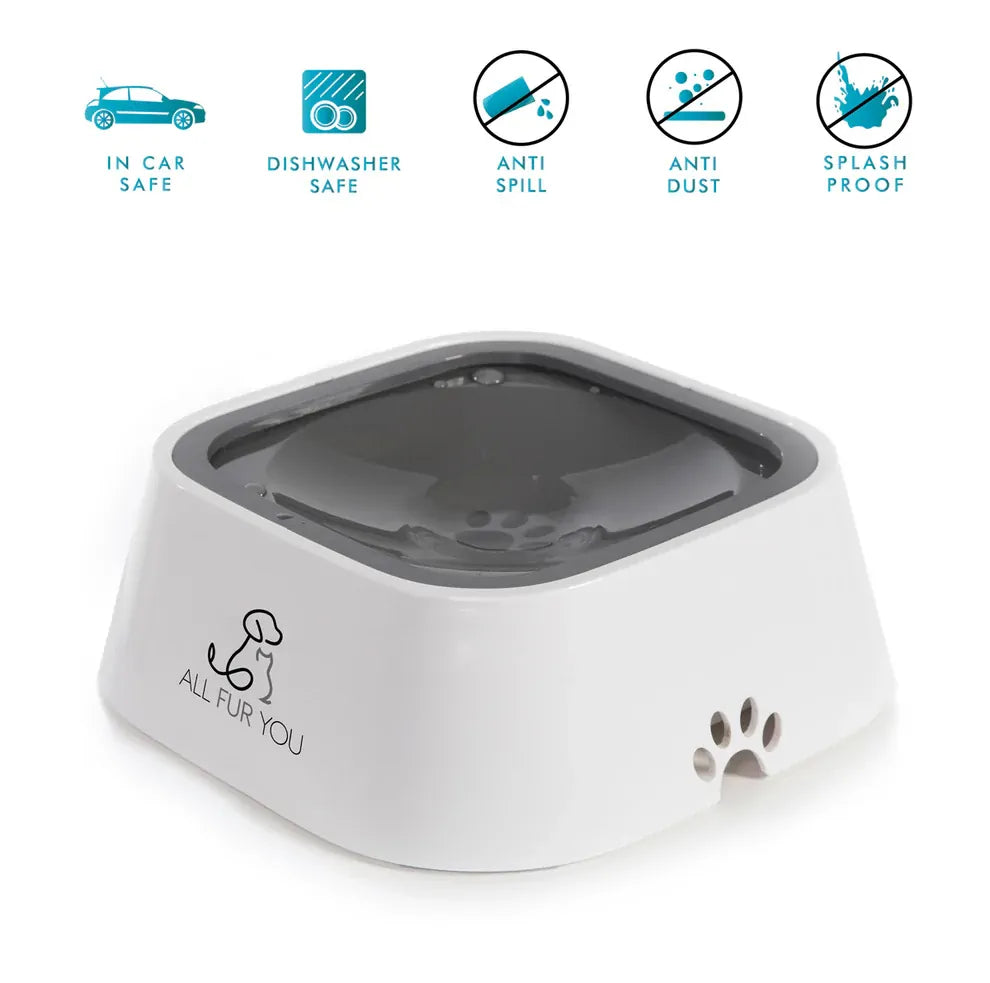 All Fur You Anti Splash Bowl White