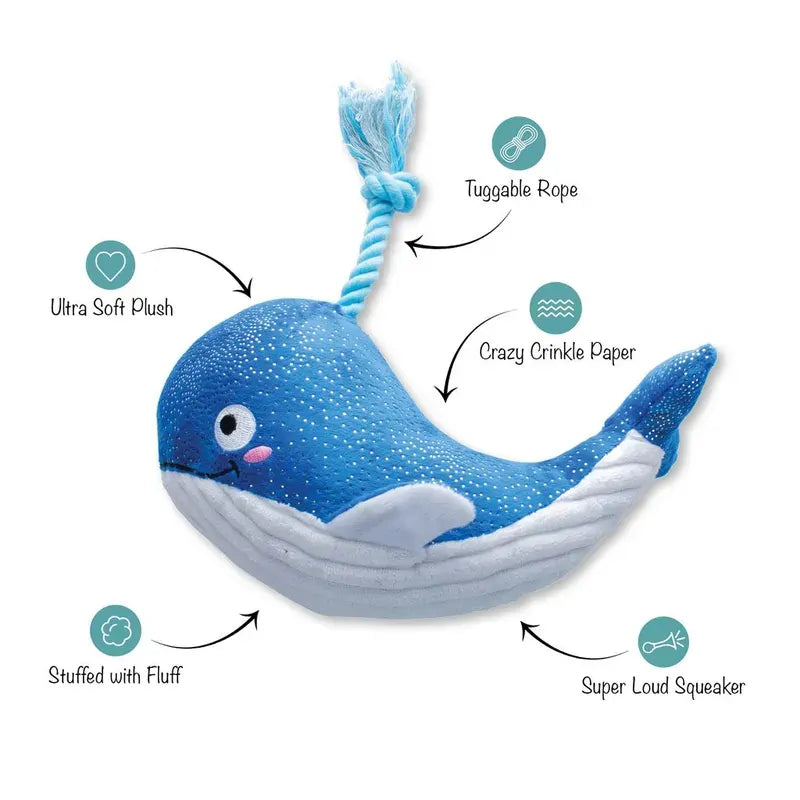 Fringe Studio Whale Hello There Plush Dog Toy
