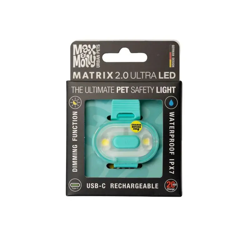 Max & Molly Matrix 2.0 Ultra Led - Safety Light-Turquoise