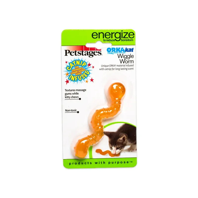 Petstages Catnip Orka Wiggle Worm