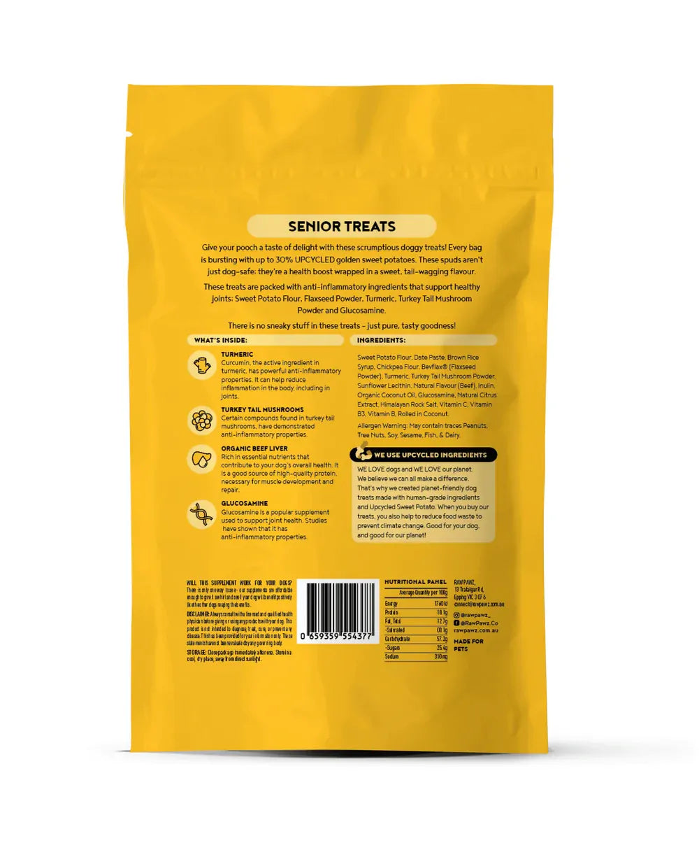 Raw Pawz Hip And Joint Senior Treats 165G