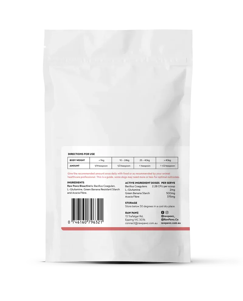 Raw Pawz Probiotic Gut Health Active Blend 100G