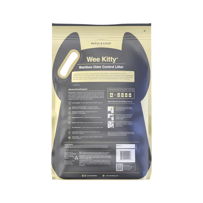 Wee Kitty Bamboo Odor Control Litter 2Kg