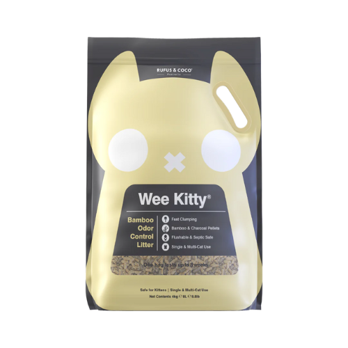 Wee Kitty Bamboo Odour Control Clumping Cat Litter 4kg