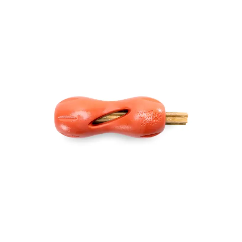 West Paw Qwizl Tough Puzzle Toy Small Cardinal