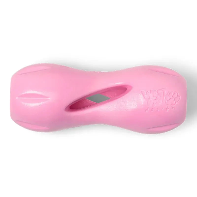 West Paw Qwizl Tough Puzzle Toy - Large - Bubblegum