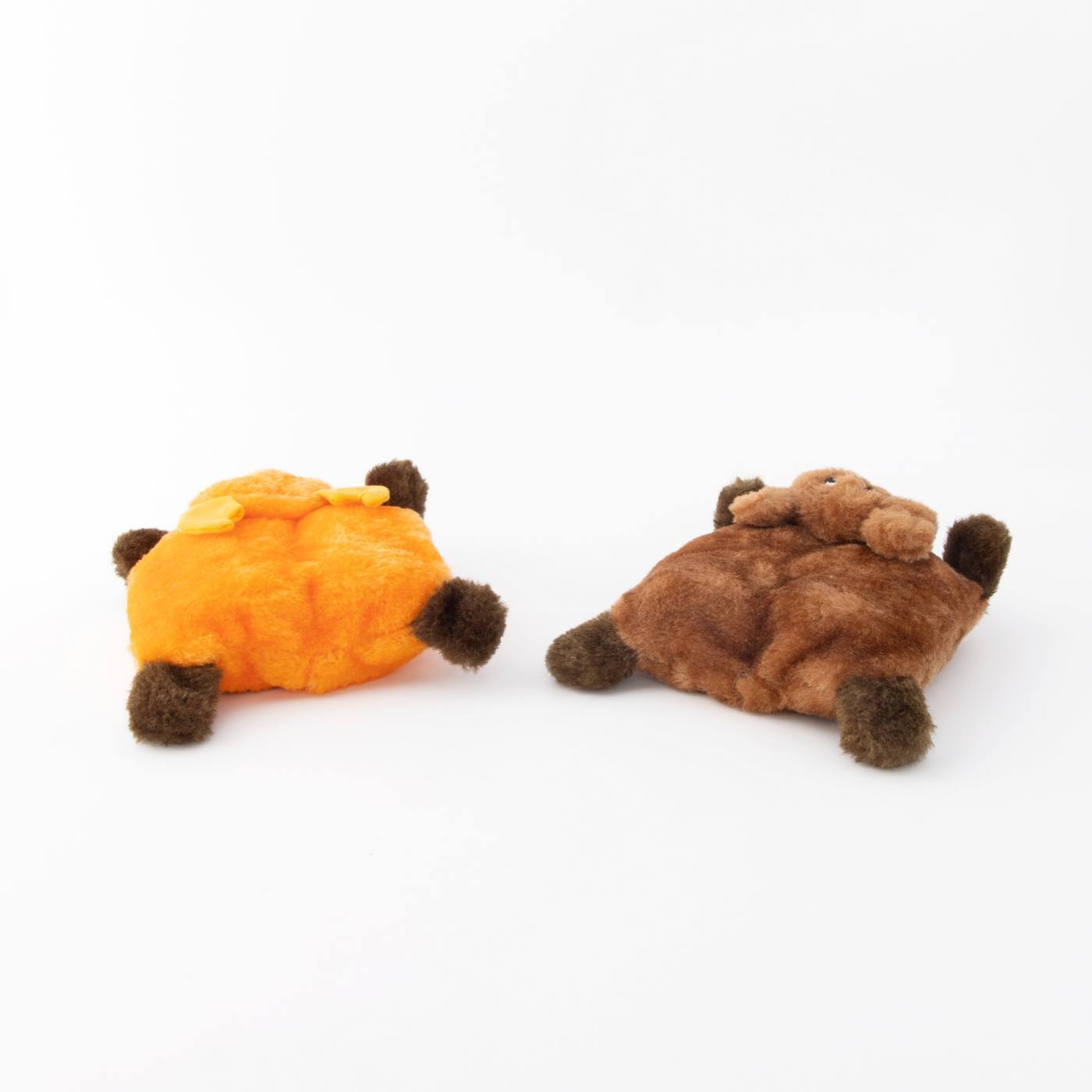 Zippy Paws Squeakie Pads No Stuffing Small Dog Toy - Bear & Moose 2-Pack