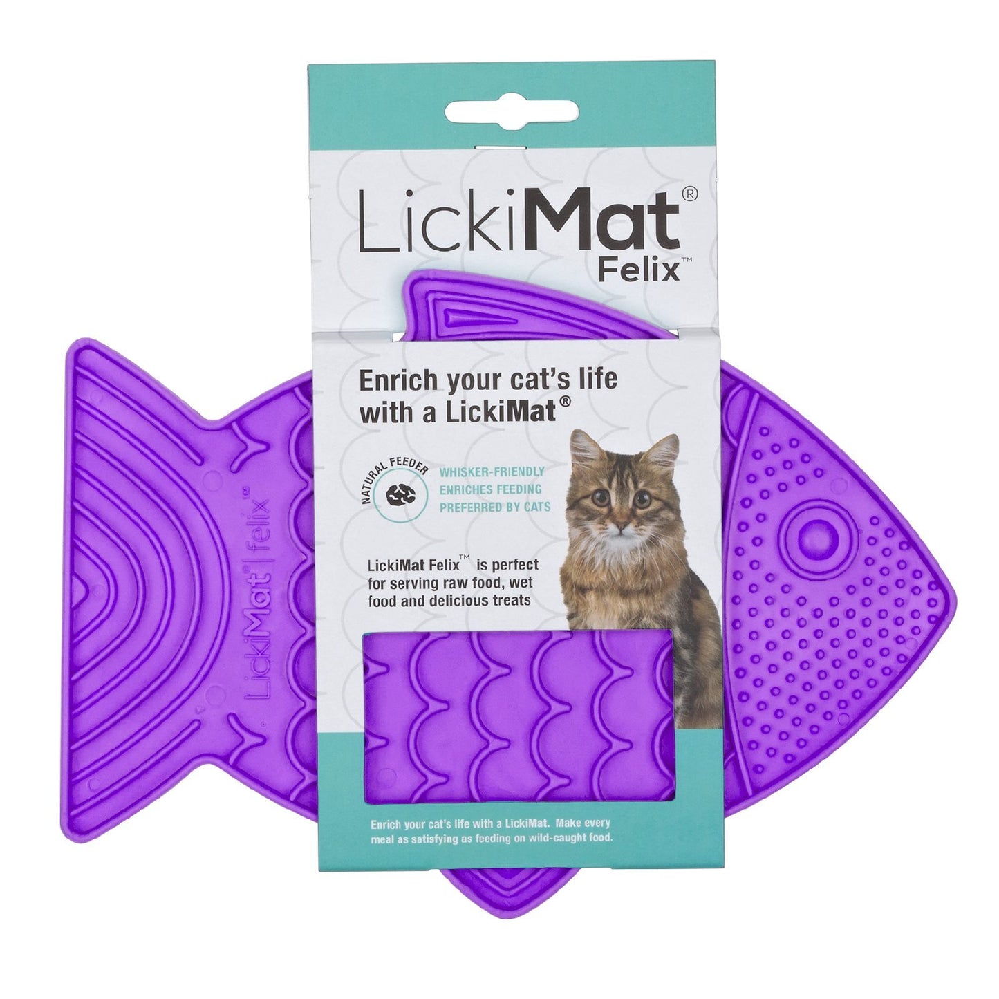 LickiMat Felix Slow Food Bowl for Cats - Pink