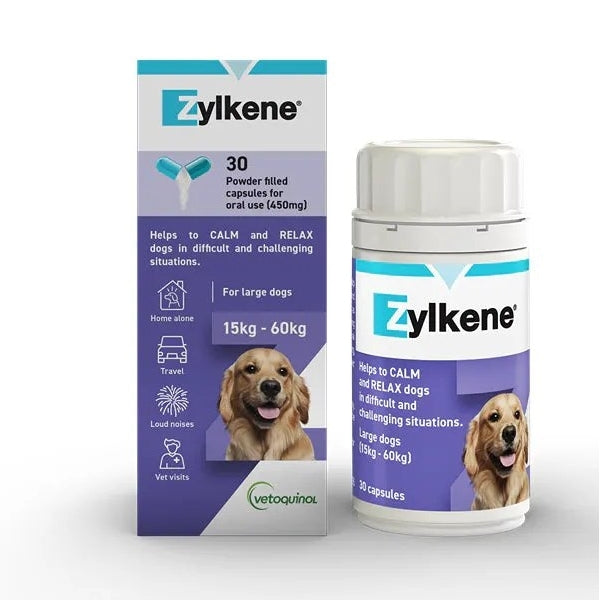 Zylkene Nutritional, Calming & Stress Supplement Capsules for Dogs and Cats