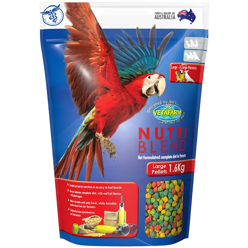 Vetafarm Nutriblend parrot pellets bag