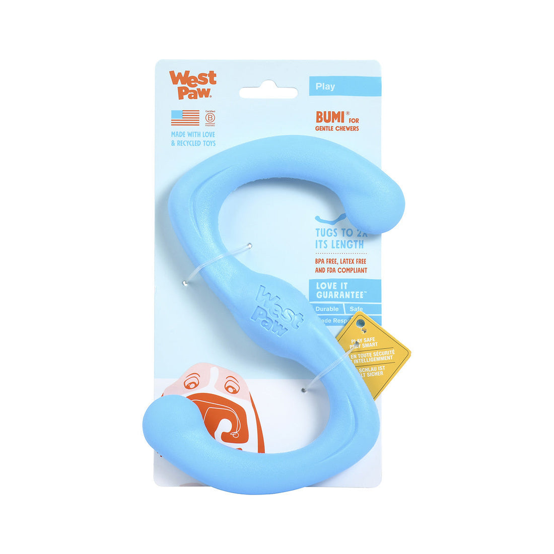 West Paw Bumi Zogoflex tug and fetch dog toy
