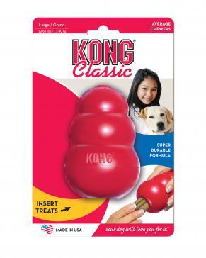 KONG Classic red rubber dog toy