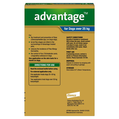 Advantage Dog over 25Kg 4's
