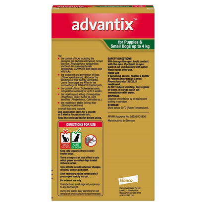 Advantix Dog up to 4kg 3'S