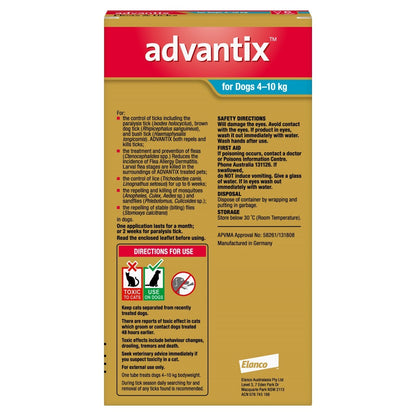 Advantix Dog 4-10kg 6's
