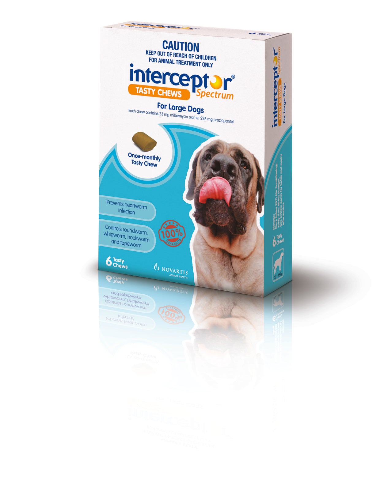 Interceptor Spectrum Tasty Chews for Large Dogs 22 to 45 kg Blue 6 Pack