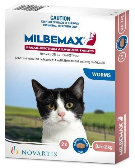 Milbemax Cat 2'S(0.5 - 2Kg)