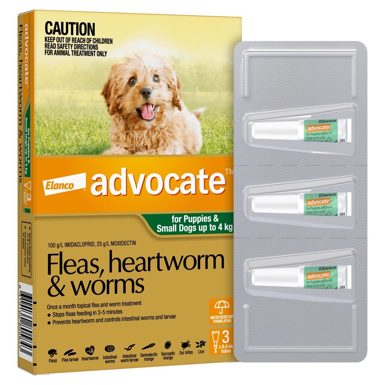 Advocate Dog up to 4kg 3'S