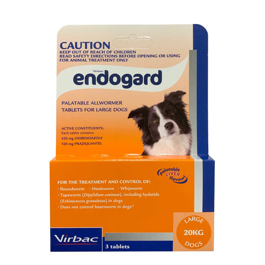 Virbac Endogard Allwormer Tablets for Dogs up to 20kg 3 Pack