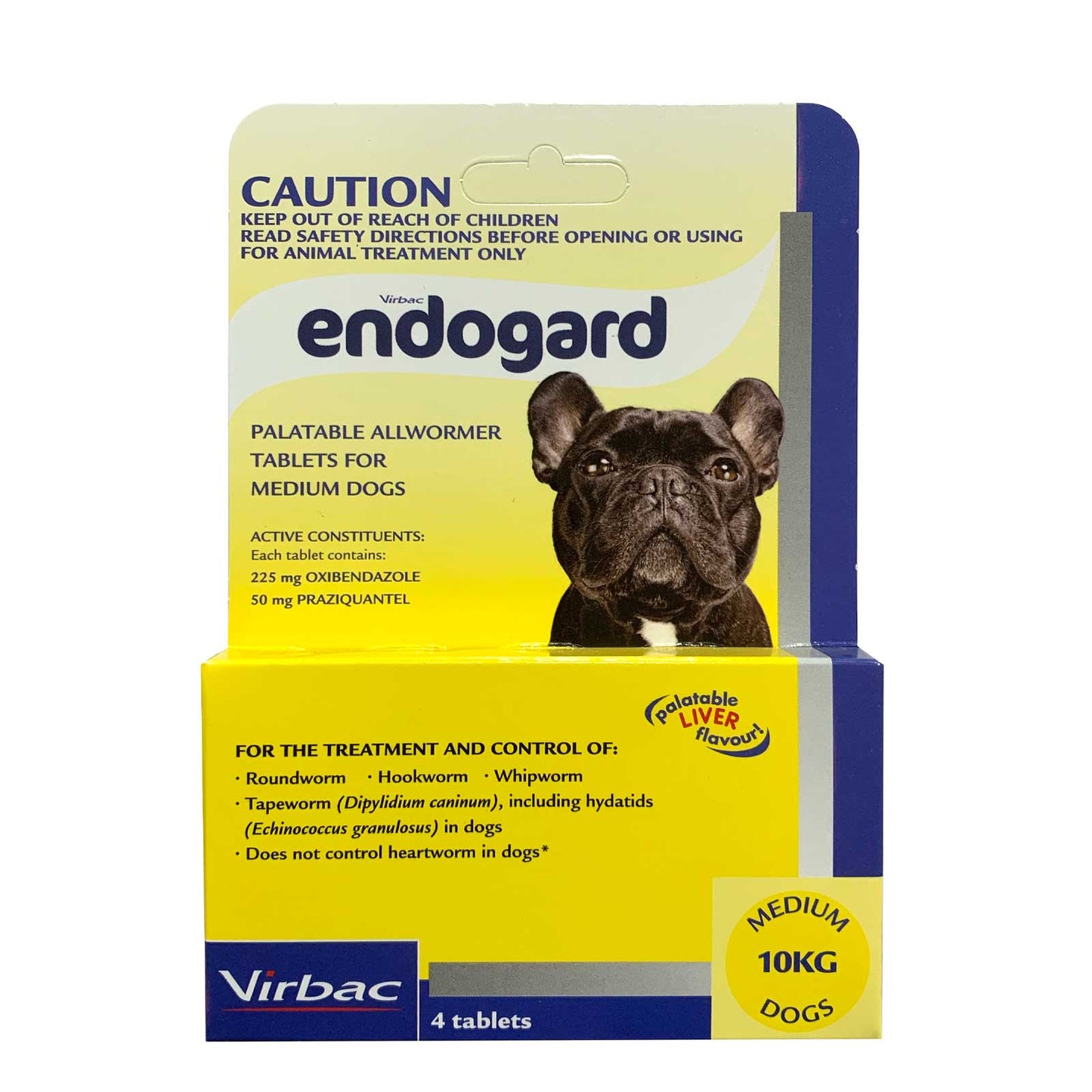 Virbac Endogard Allwormer Tablets for Dogs up to 10kg 4 Pack