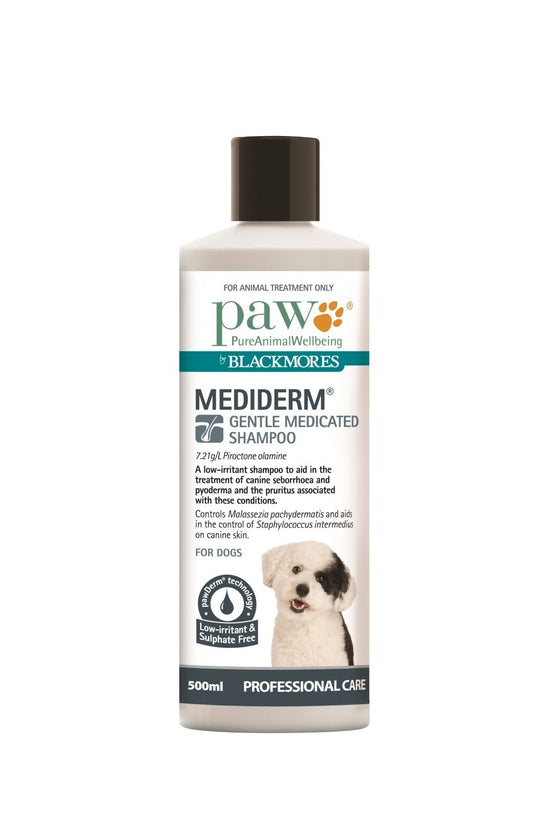 PAW by Blackmores MediDerm Gentle Medicated Shampoo for Dogs 500 mL