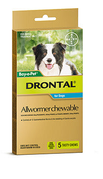 Drontal Chews 10Kg 5'S