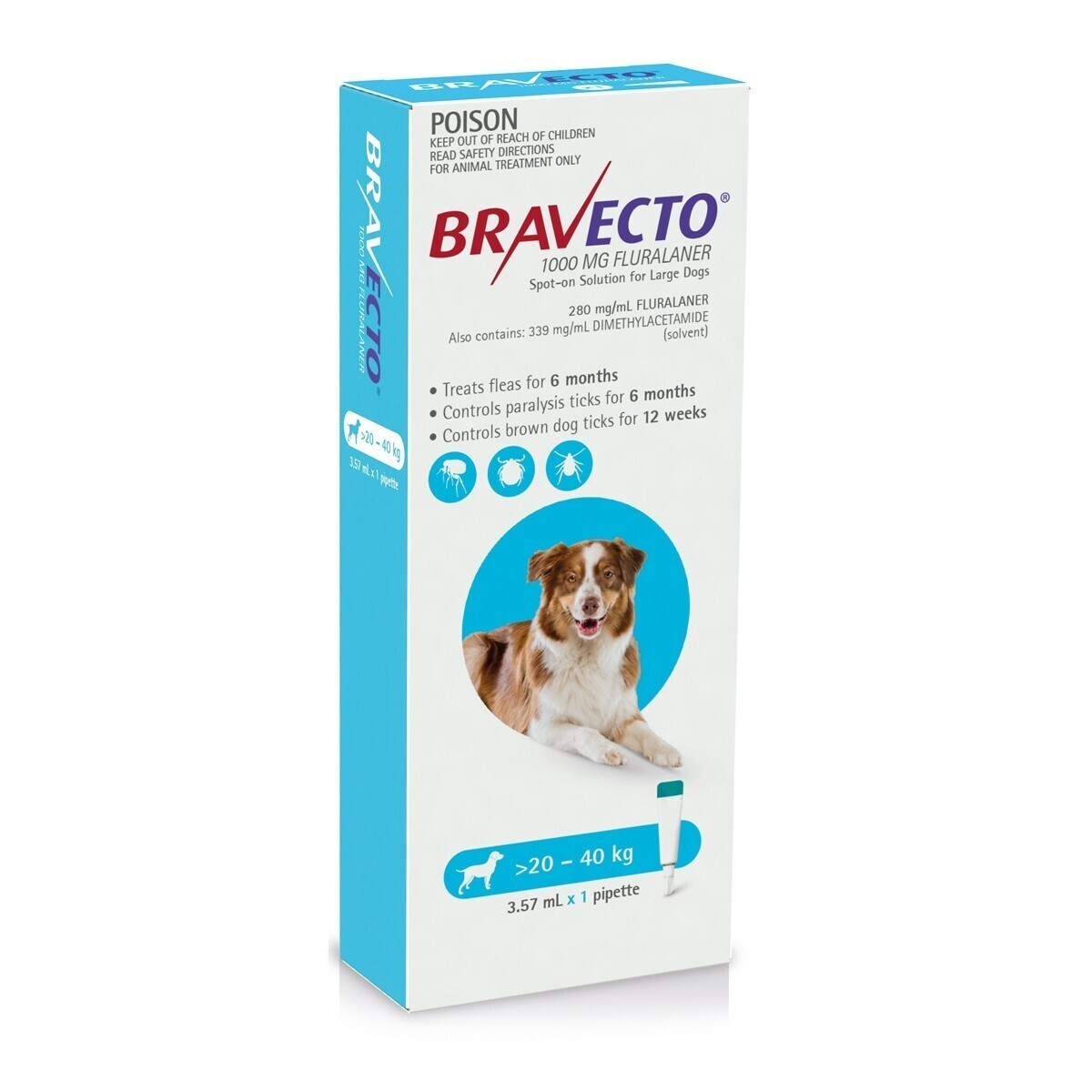 Bravecto Spot-On for Large Dogs 20 to 40kg