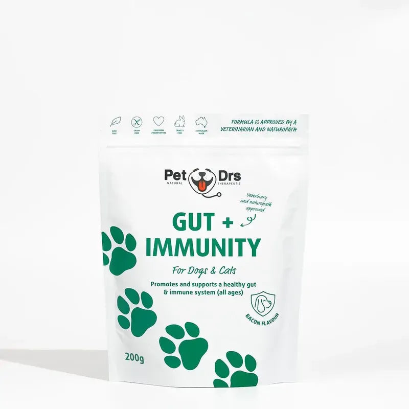 Pet Drs Gut + Immunity Daily Powder for Dogs & Cats 200g