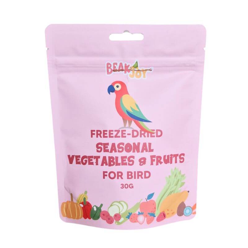 Beak Joy Freeze-Dried Seasonal Vegetables & Fruits for Birds 30g