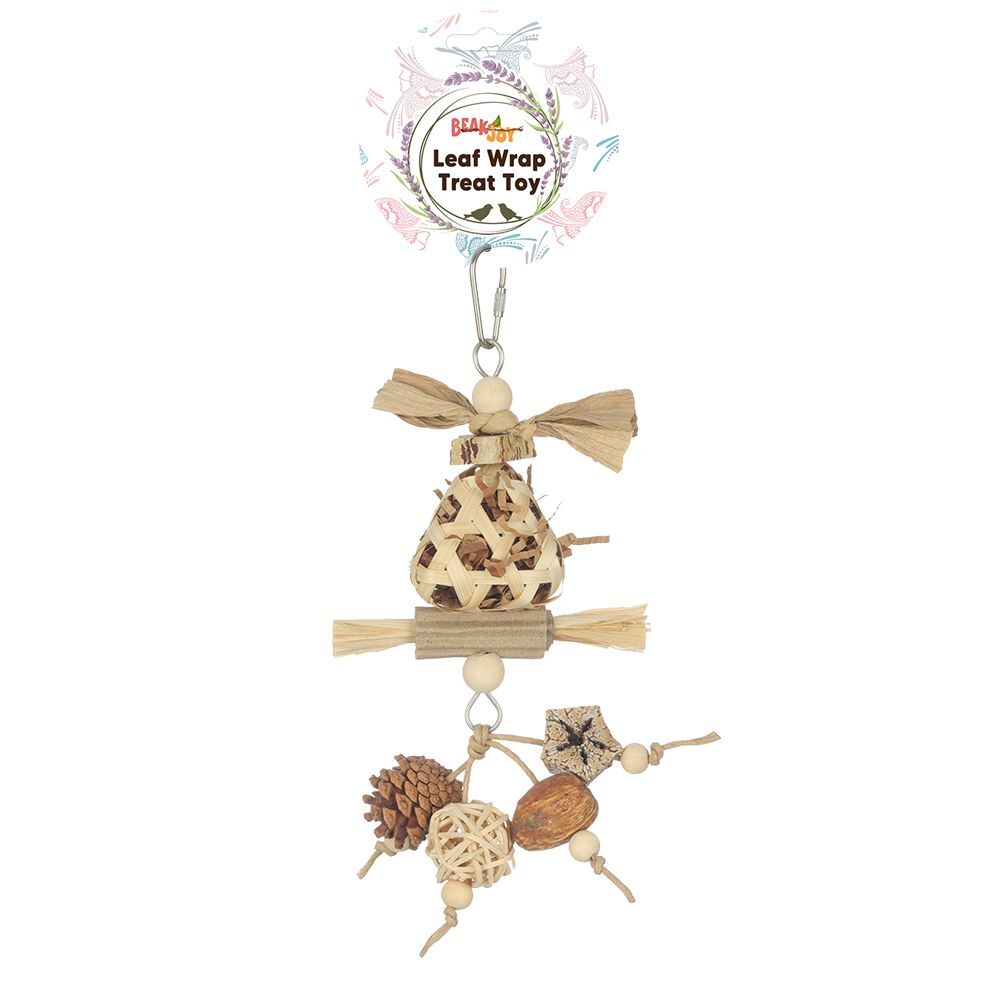 Beak Joy Leaf Wrap Treat Toy 18cm x 11cm