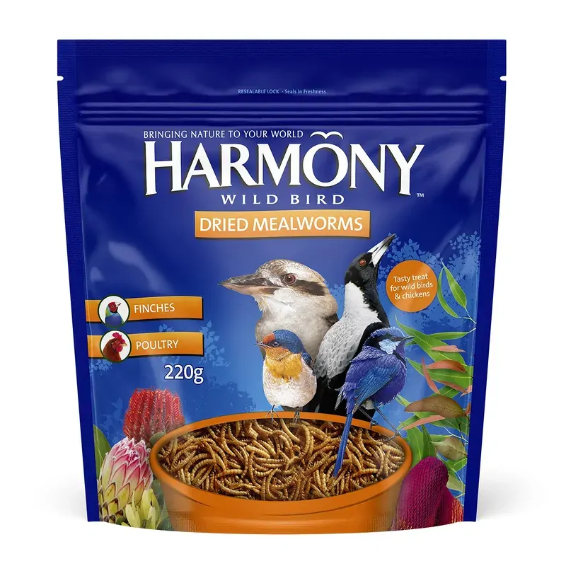 Harmony Mealworms 220G 3Pk (Om3)