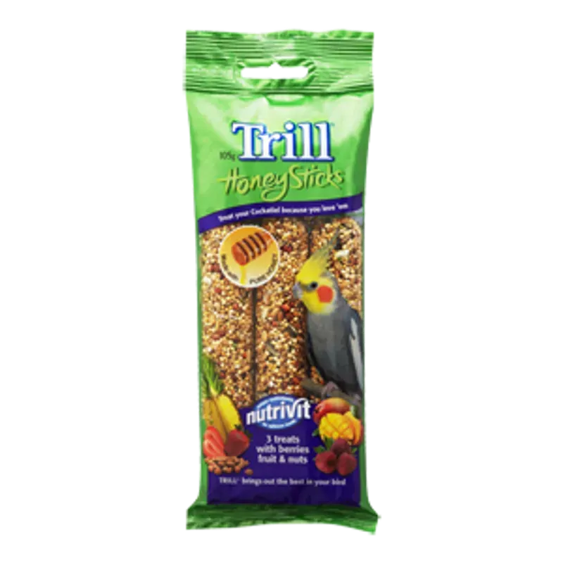 Trill Honeysticks For Cockatiels 105G 8Pk (Om8)